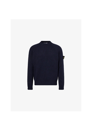 Mens Stone Island Crewneck Relaxed-Fit Knitted Jumper
