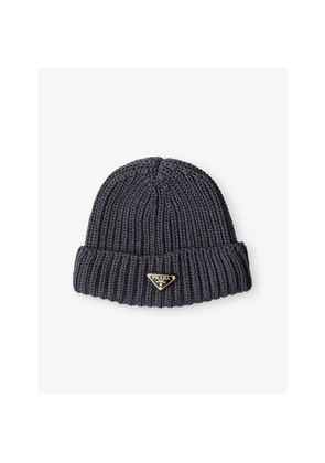 Prada Logo-Embellished Knitted Wool Beanie