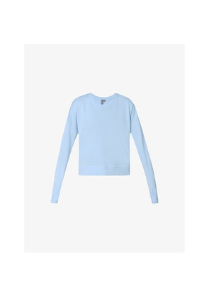 Womens Sweaty Betty After Class Crop Cotton and Modal-Blend Sweatshirt