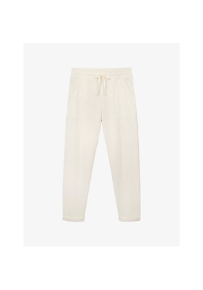 Womens The White Company Relaxed-Fit Tapered-Leg Cotton-Blend Jogging Bottoms