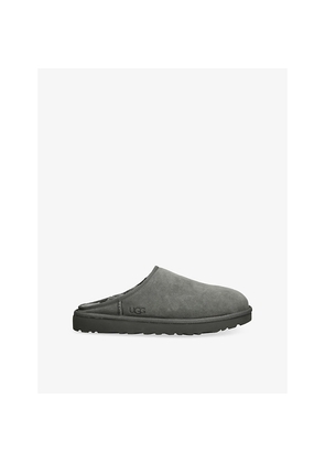 Mens UGG Classic Slip-On Suede and Shearling Slippers
