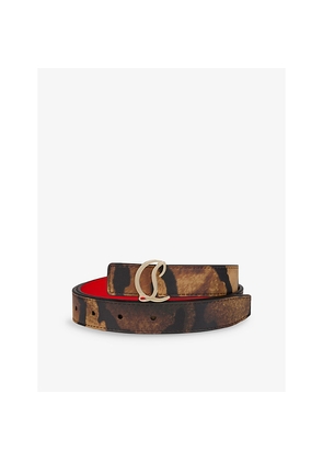 Womens Christian Louboutin Loubi54 Leather Belt