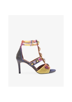 Womens Kurt Geiger London Gem High Heeled Woven Gladiator Sandals