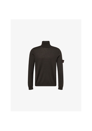 Mens Stone Island Turtel-Neck Ghost Wool Knitted Top