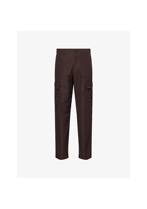 Mens Stone Island Ghost Badge Weatherproof Cotton-Canvas Trousers