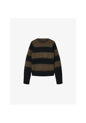 Womens Allsaints Lou Striped Knitted Jumper