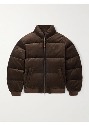 Polo Ralph Lauren - Wyoming Quilted Cotton-Corduroy Down Mock-Neck Bomber Jacket - Men - Brown - S