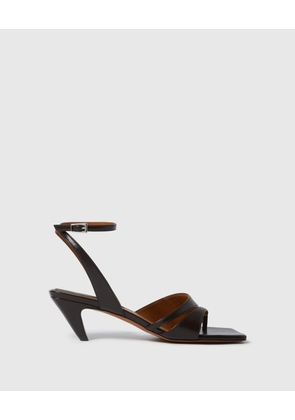 Stella McCartney - Stella Spur Kitten Heels, Woman, Chocolate brown, Size: 39h