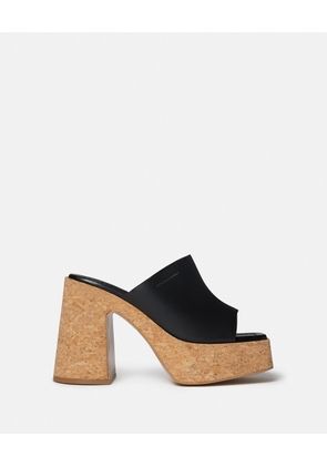 Stella McCartney - Skyla Platform Mule Sandals, Woman, Black, Size: 40