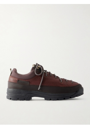 Grenson - 70 Canvas-Trimmed Full-Grain Leather and Nubuck Sneakers - Men - Brown - UK 7