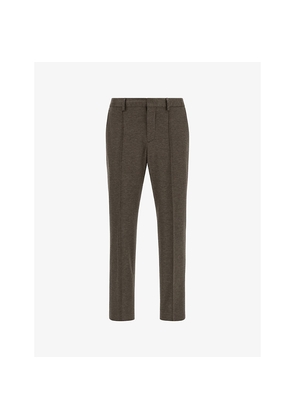 Mens Boggi Milano Piping Straight-Leg Jersey-Blend Trousers