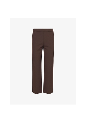 Womens Simkhai Mackenzie Straight-Leg Stretch-Woven Trousers