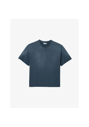 Mens Sandro Crewneck Relaxed-Fit Short-Sleeve Cotton T-Shirt