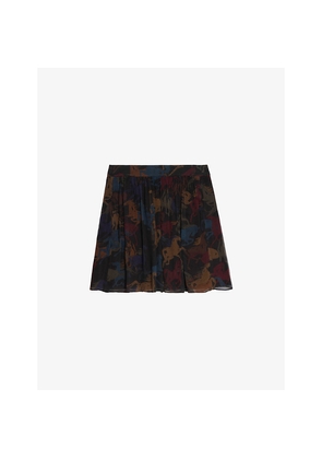 Womens Zadig&Voltaire Jadys Horse-Print Woven Mini Skirt