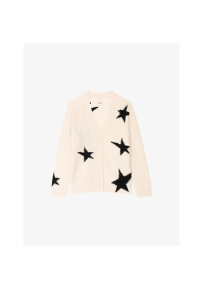 Womens Zadig&Voltaire Mirkaz Star-Motif Cashmere Cardigan
