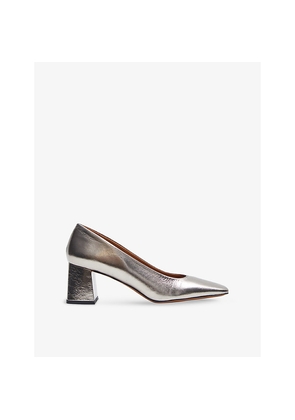 Womens Joseph Metallic Leather Heeled Pumps