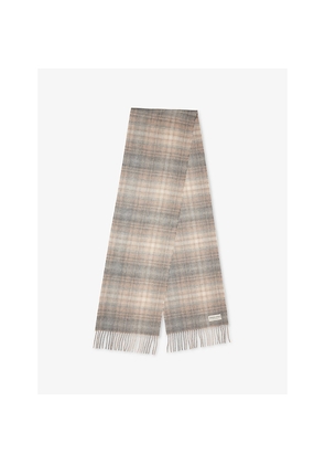 Mens Johnstons Of Elgin Soft Blur Check Cashmere Scarf