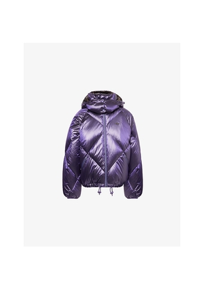 Womens Lacoste Hooded Shell Puffer Jacket