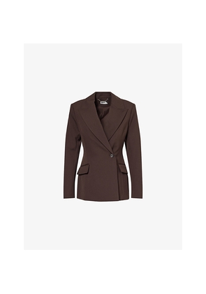 Womens Simkhai Surabhi Peak-Lapels Stretch-Woven Blazer