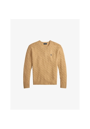 Mens Polo Ralph Lauren Crewneck Cable-Knit Wool and Cashmere Jumper
