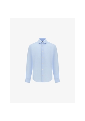 Mens Boggi Milano Slim-Fit Cotton-Twill Shirt