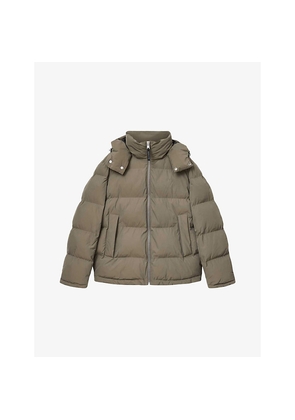 Mens Allsaints Marlo Hooded Woven Puffer