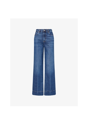 Womens Frame The Slice Flared Denim Jeans
