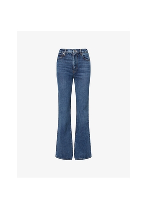 Womens Frame The Arrow Boot-Cut Stretch-Denim Jeans