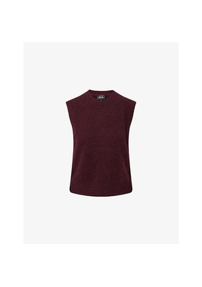 Womens Me And Em Brushed Round-Neck Stretch-Wool Blend Vest