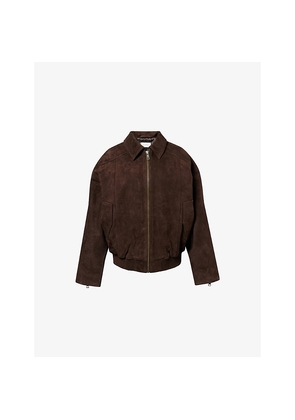 Womens Dissh Denver Suede Bomber Jacket