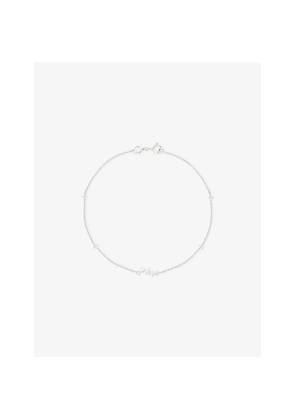 Womens Astrid & Miyu Cluster 14ct White-Gold and Lab-Grown Diamond Bracelet