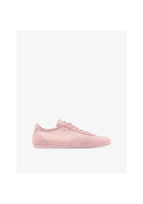 Womens Jimmy Choo Sunny F Lace and Suede Trainers