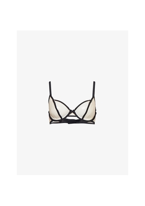 Womens Livy Underground Underwired Mesh Tulle Balconette Bra