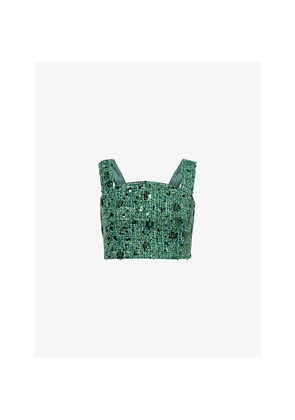 Womens Amy Lynn Lola Cropped Woven Top