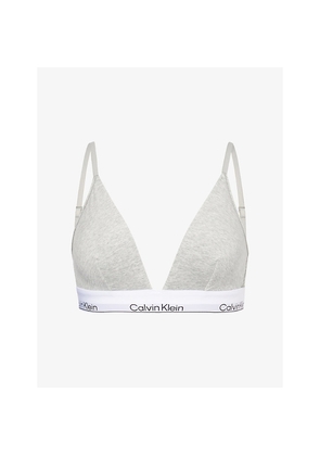 Womens Calvin Klein Icon Unlined Cotton-Modal Jersey Triangle Bralette