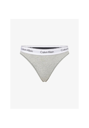 Womens Calvin Klein Icon Branded Cotton and Modal-Blend Tanga Briefs