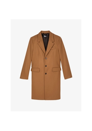 Mens The Kooples Lapel Single-Breasted Wool-Blend Coat