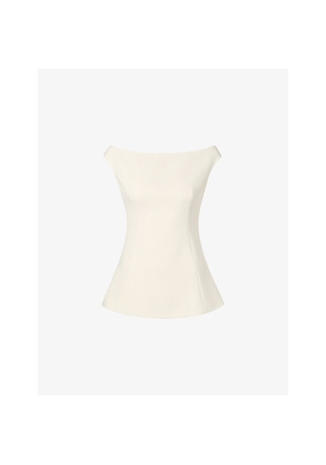 Womens Malina Diora Half Off-Shoulder Woven Top