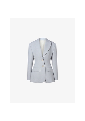 Womens Malina Ella Tailored Peplum Wool-Blend Blazer