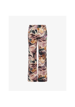 Womens Harry Lambert For Chopova Lowena x Disney Fantasia Camo Print Straight-Leg Denim Jeans