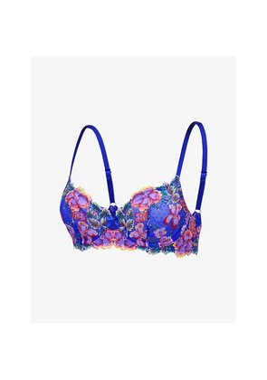 Womens Savage X Fenty Sunchaser Lace Unlined Plunge Lace Bra