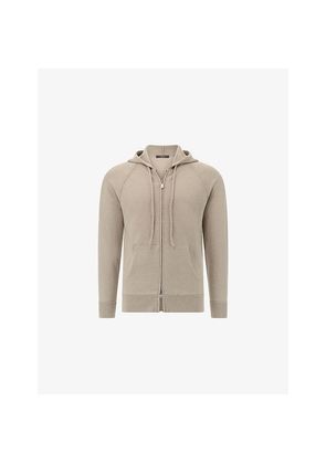 Mens Boggi Milano Side-Pocket Cashmere-Blend Hoody