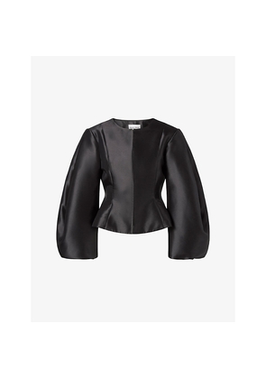 Womens Malina Vendela Balloon-Sleeve Satin Blouse