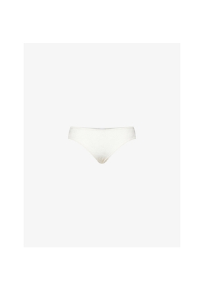 Womens Hanro Kalea Floral-Embroidery Cotton-Jersey  Briefs