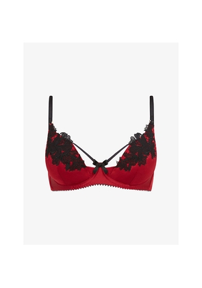 Womens Agent Provocateur Penelopi Plunge Underwired Silk Bra