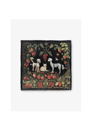 Womens St.Pia Berry Bff Large Cotton Pet and Human Bandana