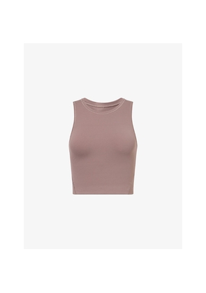 Womens On Studio Stretch-Woven Cropped Top