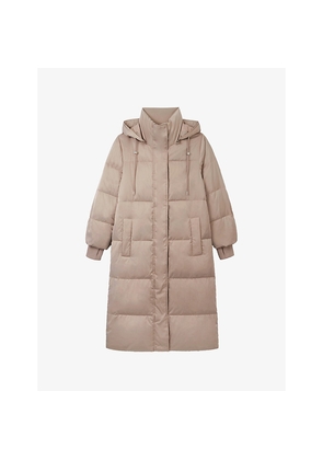 Womens The White Company Quilted Hooded Shell-Down Puffer Coat