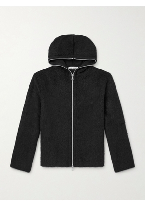Our Legacy - Brushed-Knit Zip-Up Hoodie - Men - Black - IT 44