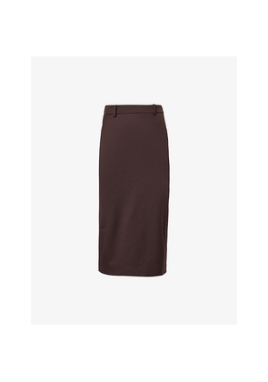 Womens The Frankie Shop Alrose High-Rise Woven Midi Skirt